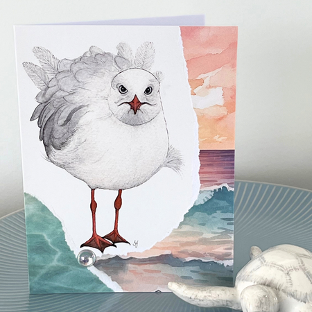 Seagull greeting card