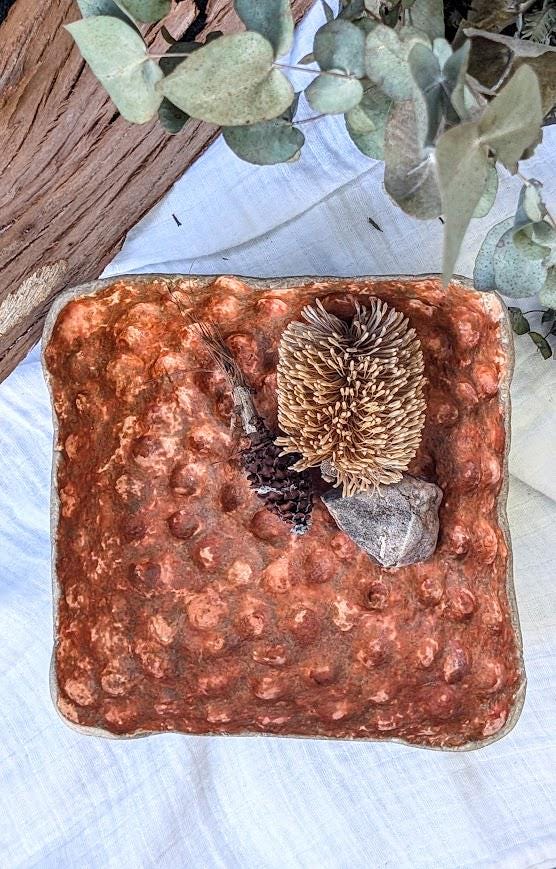 Paper Clay Decorative Bowl in Earthy Tones