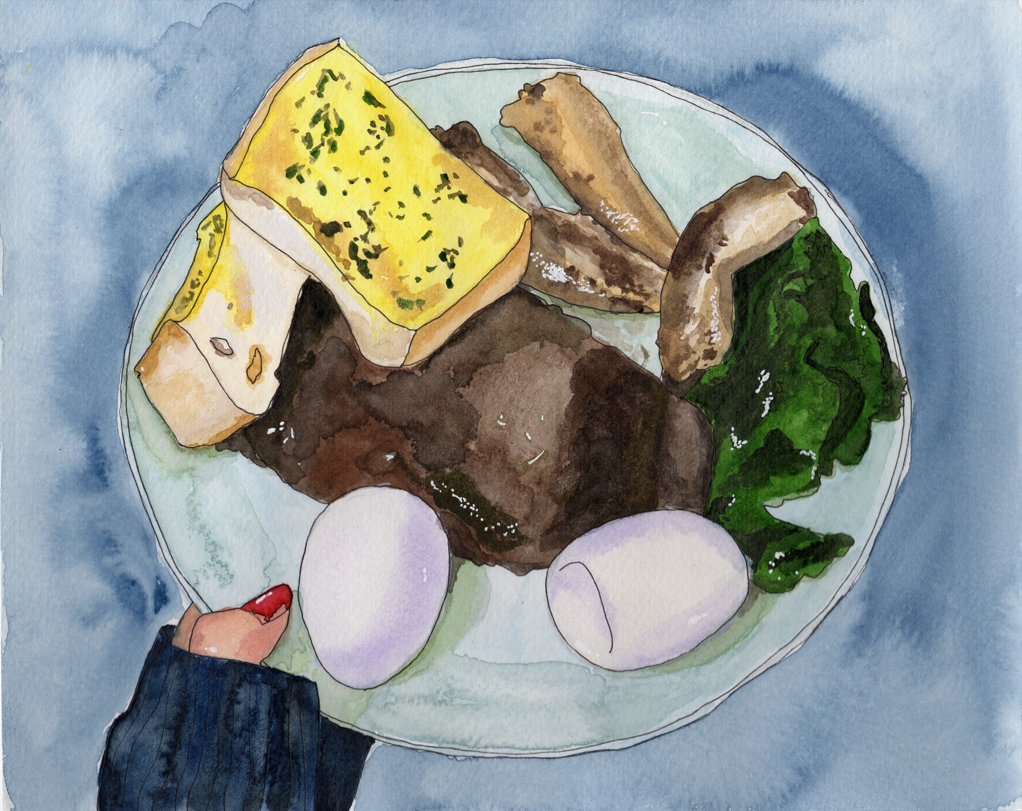 Althea's Dinner - A4 original artwork