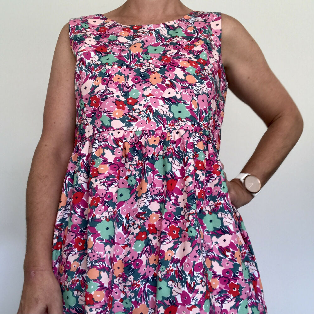 Bella Dress - Floral Fest Pink