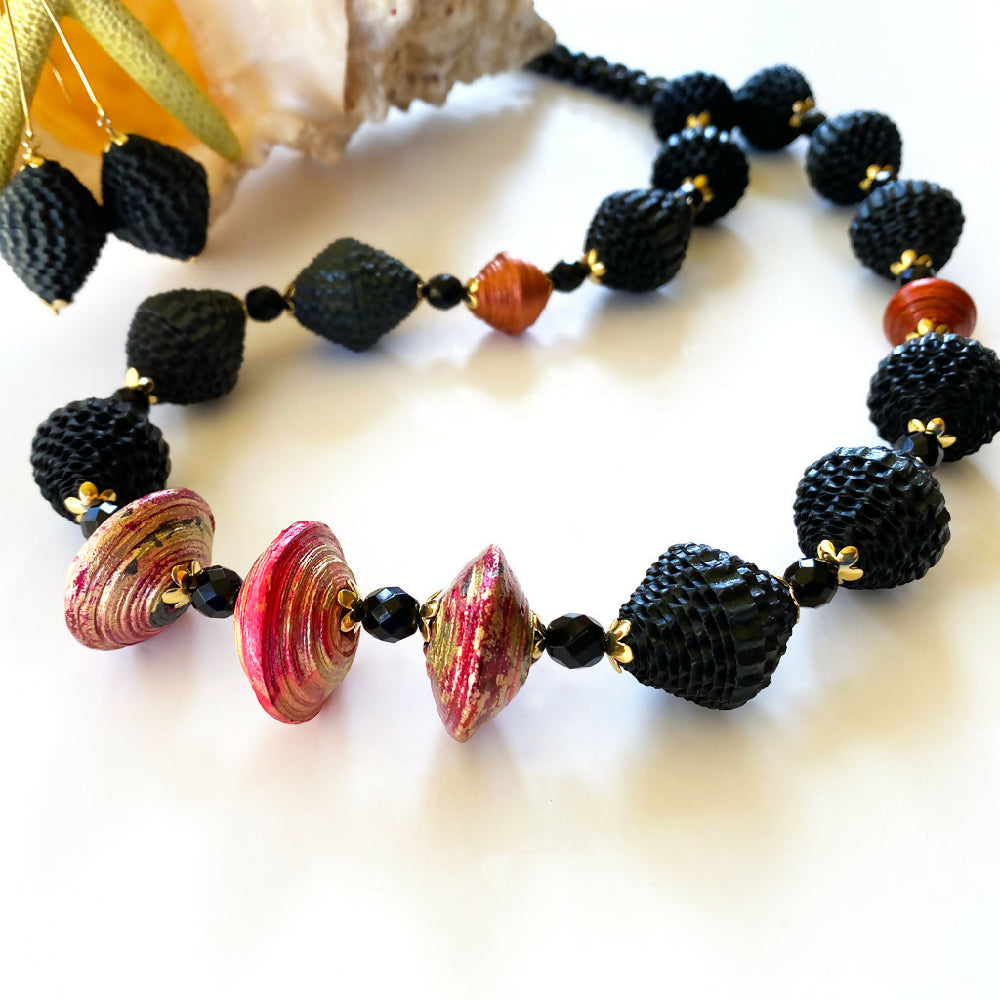 Black & Copperink + Earrings