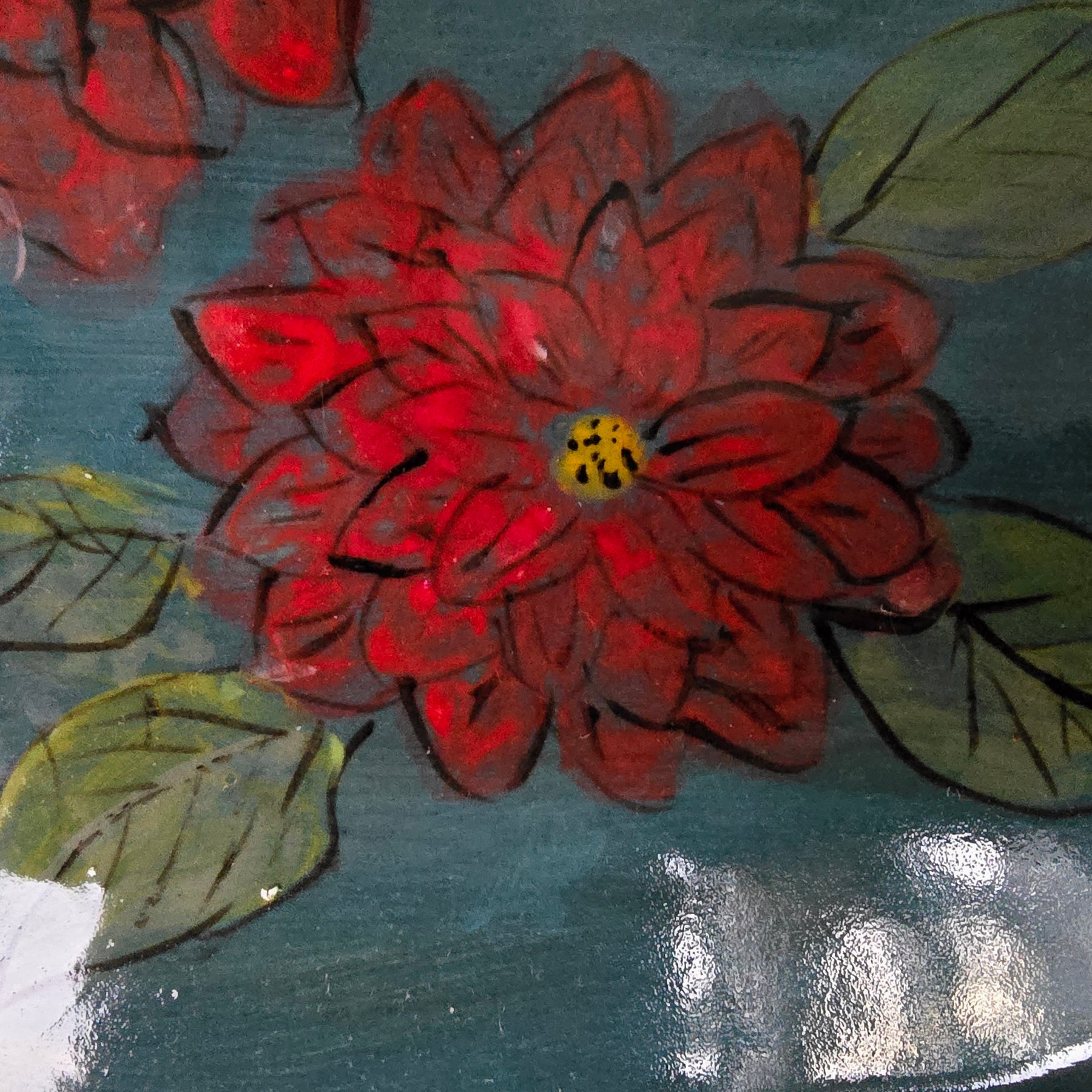 Vibrant Dahlia platter
