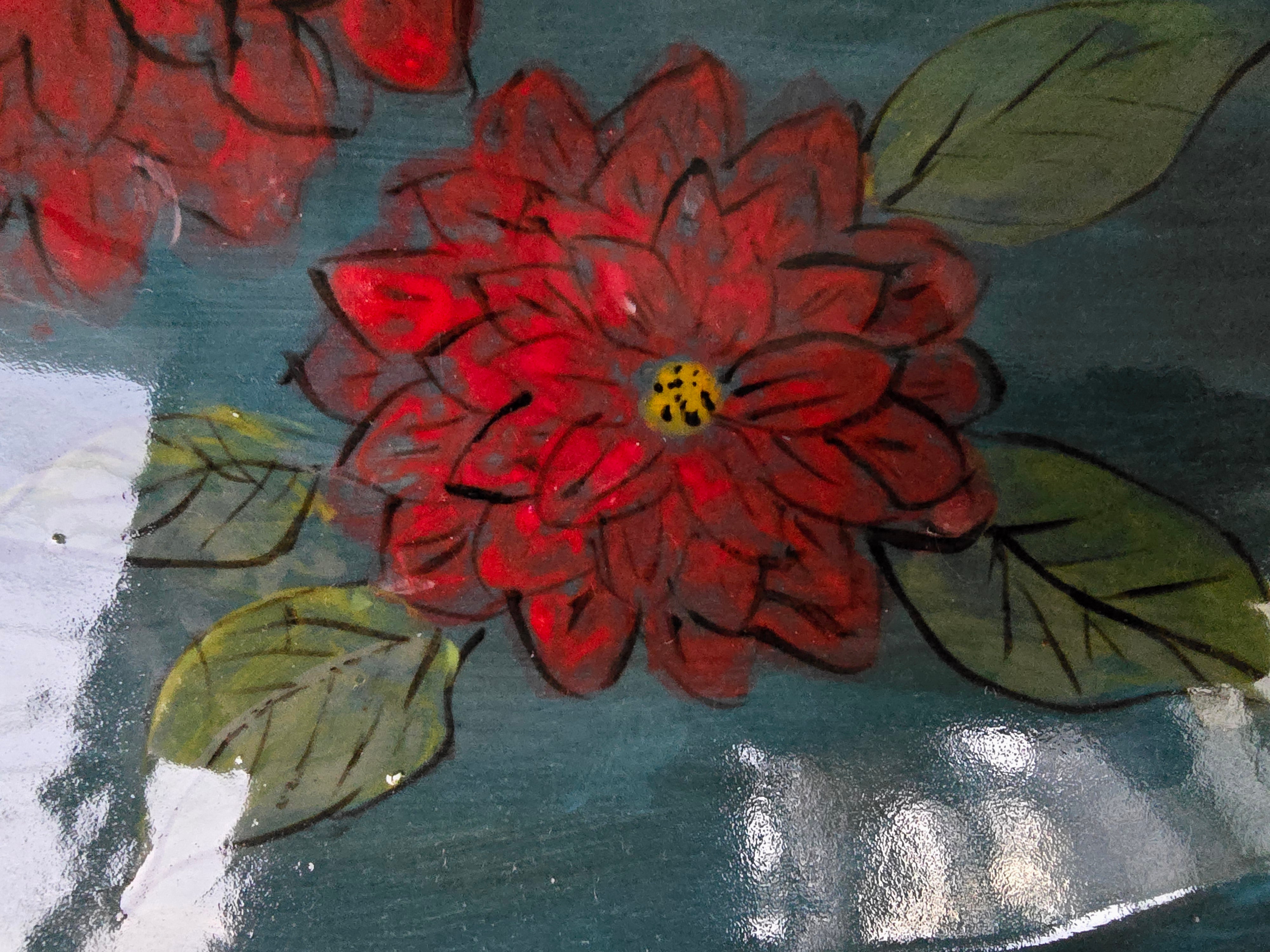Vibrant Dahlia platter