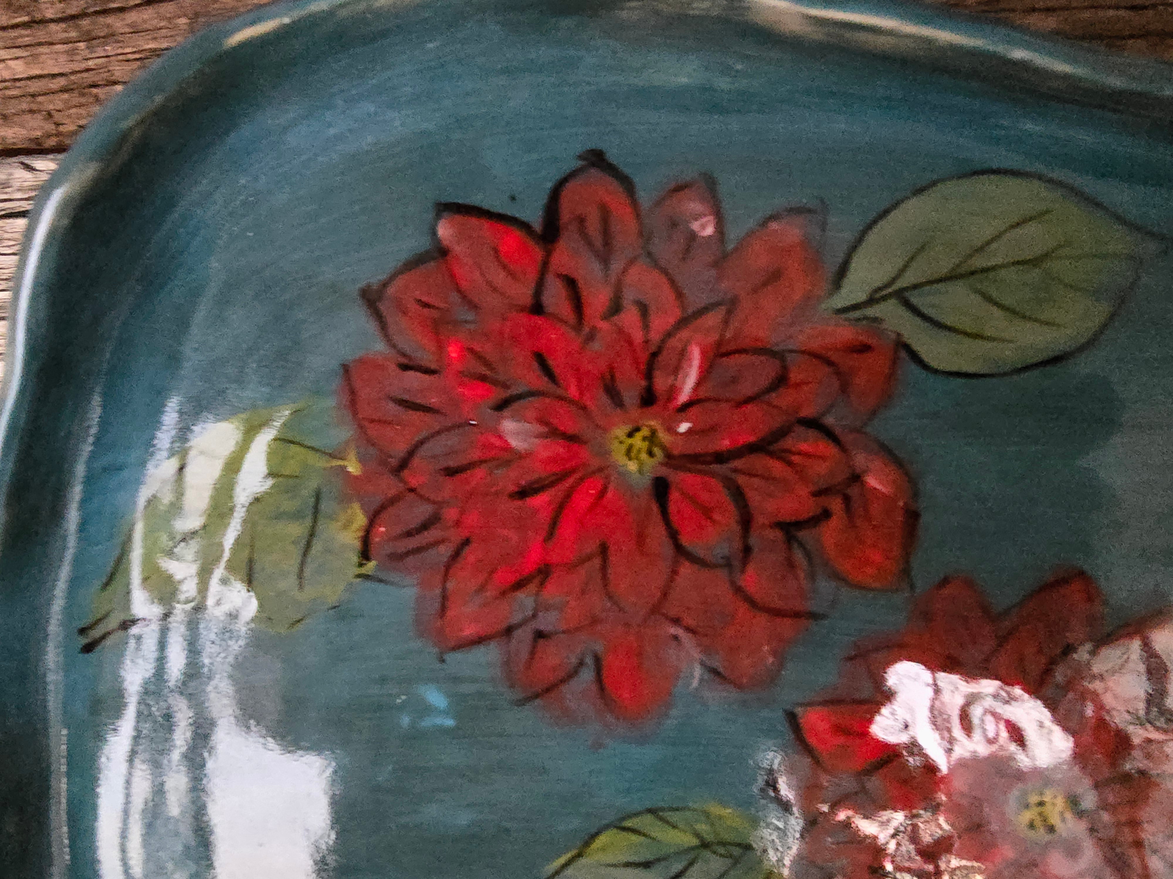 Vibrant Dahlia platter