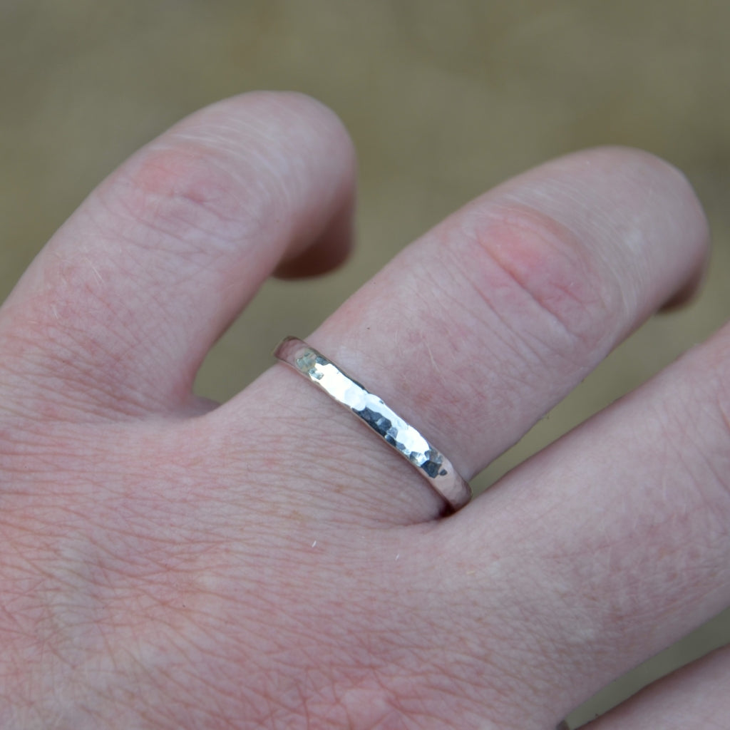 Unisex Hammered Rings (two widths available)