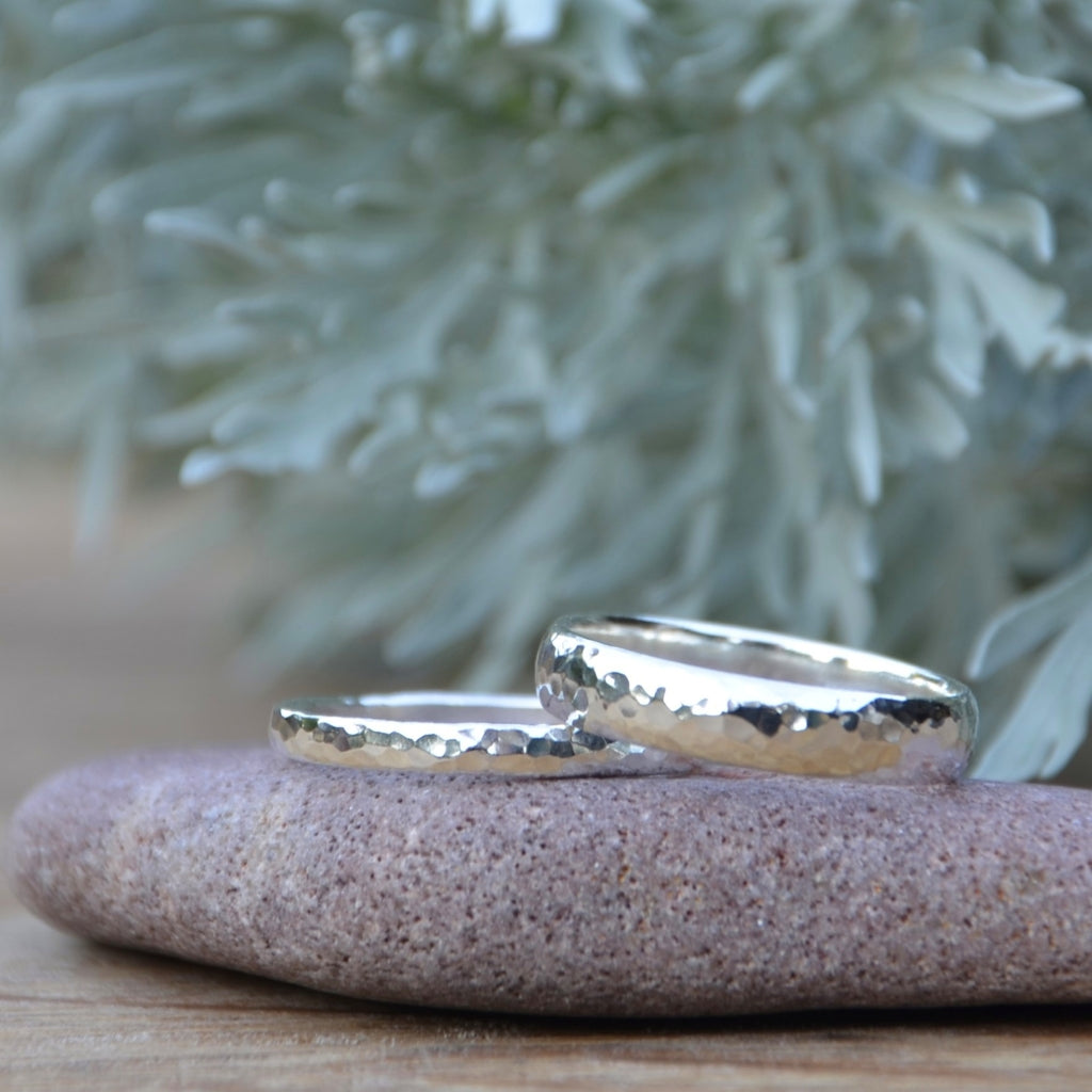 Unisex Hammered Rings (two widths available)