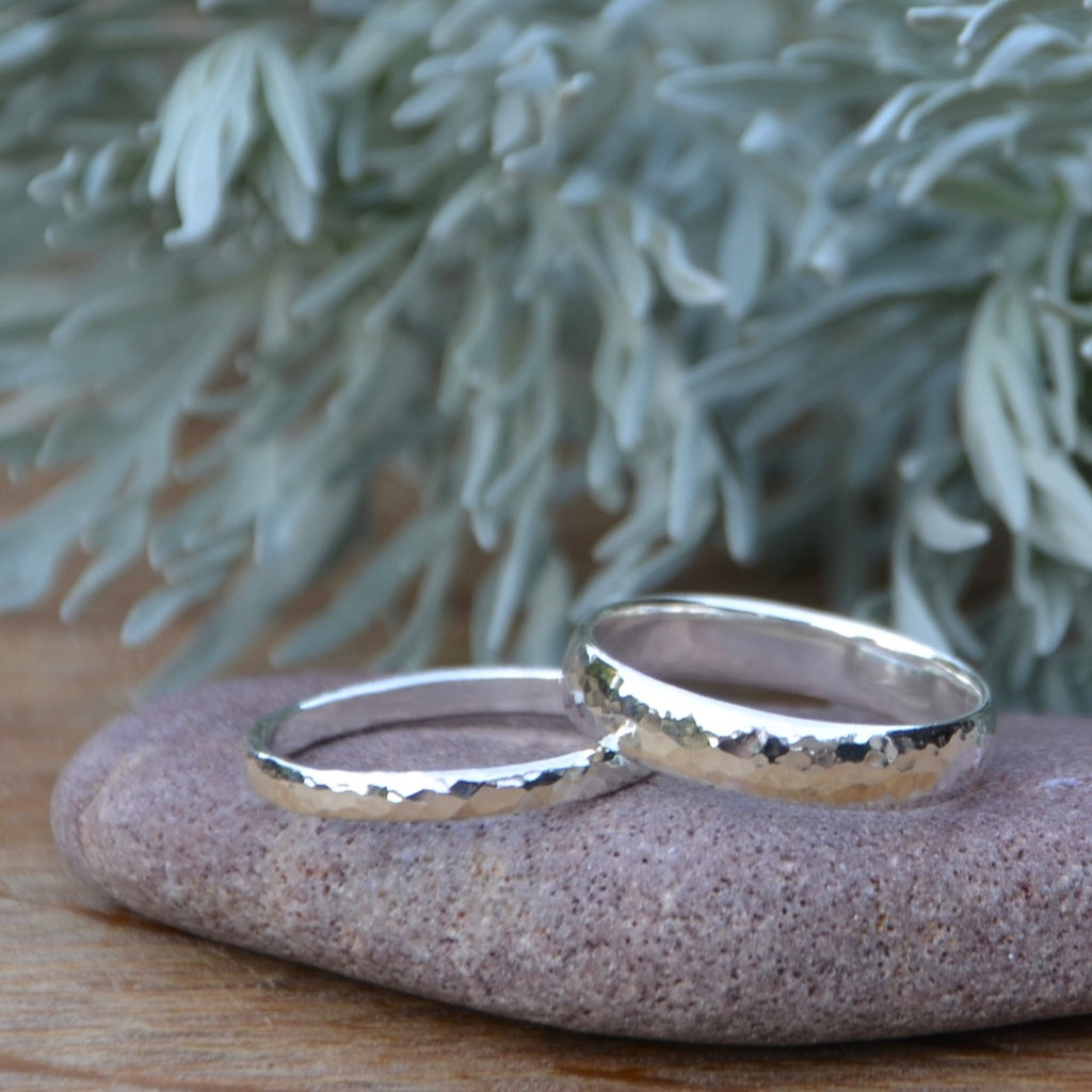 Unisex Hammered Rings (two widths available)