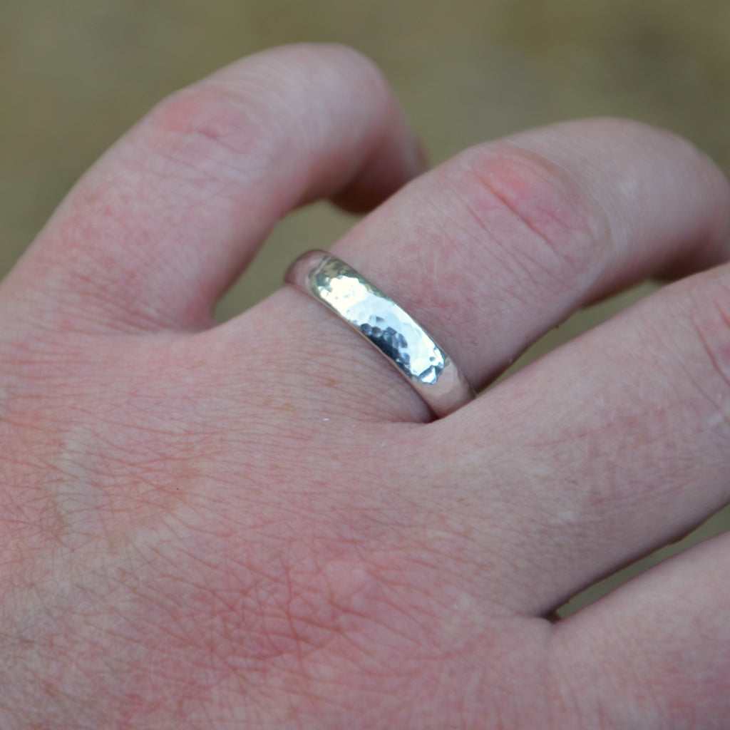 Unisex Hammered Rings (two widths available)