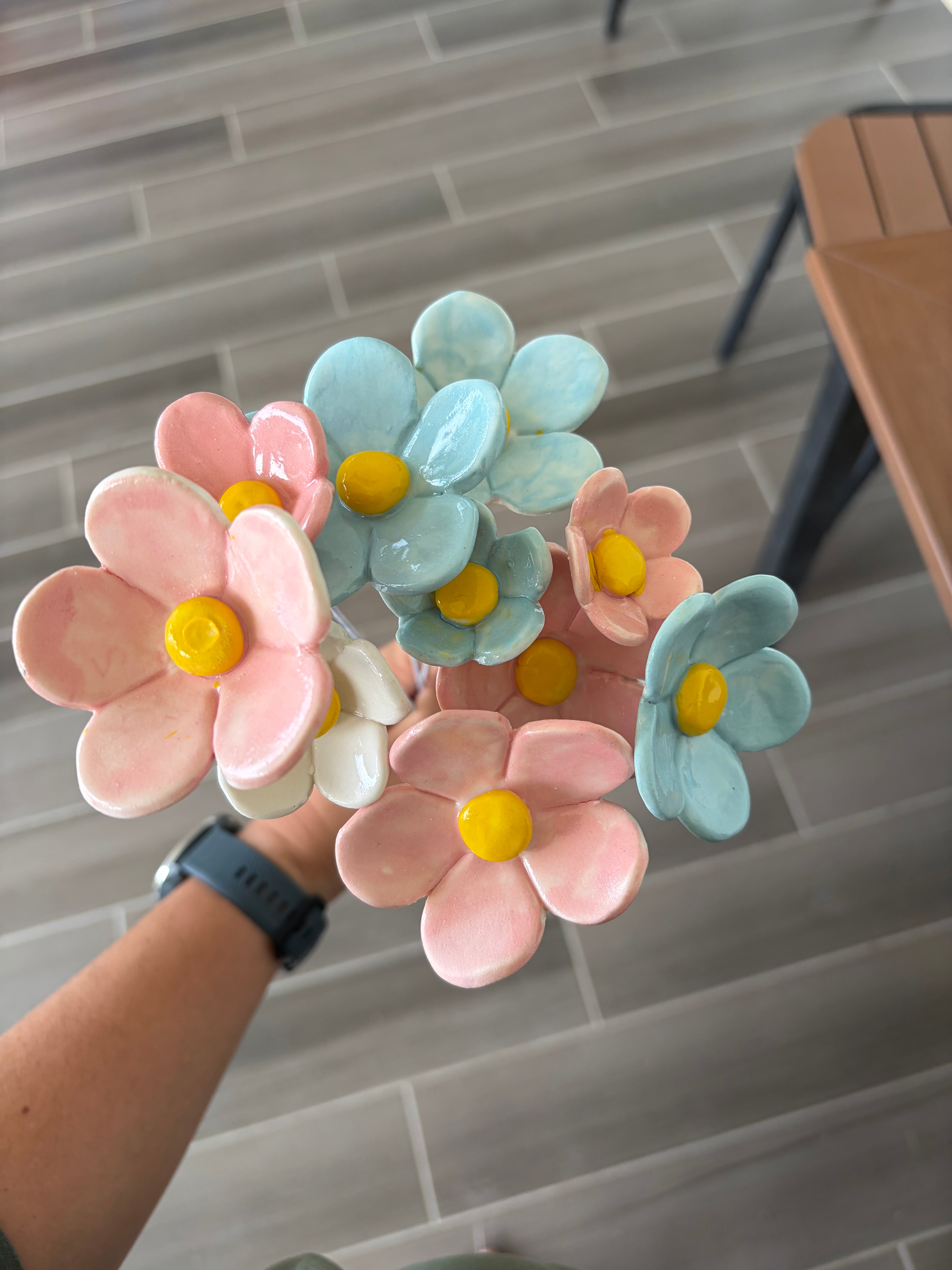 Ceramic Flowers - bunches of seconds!