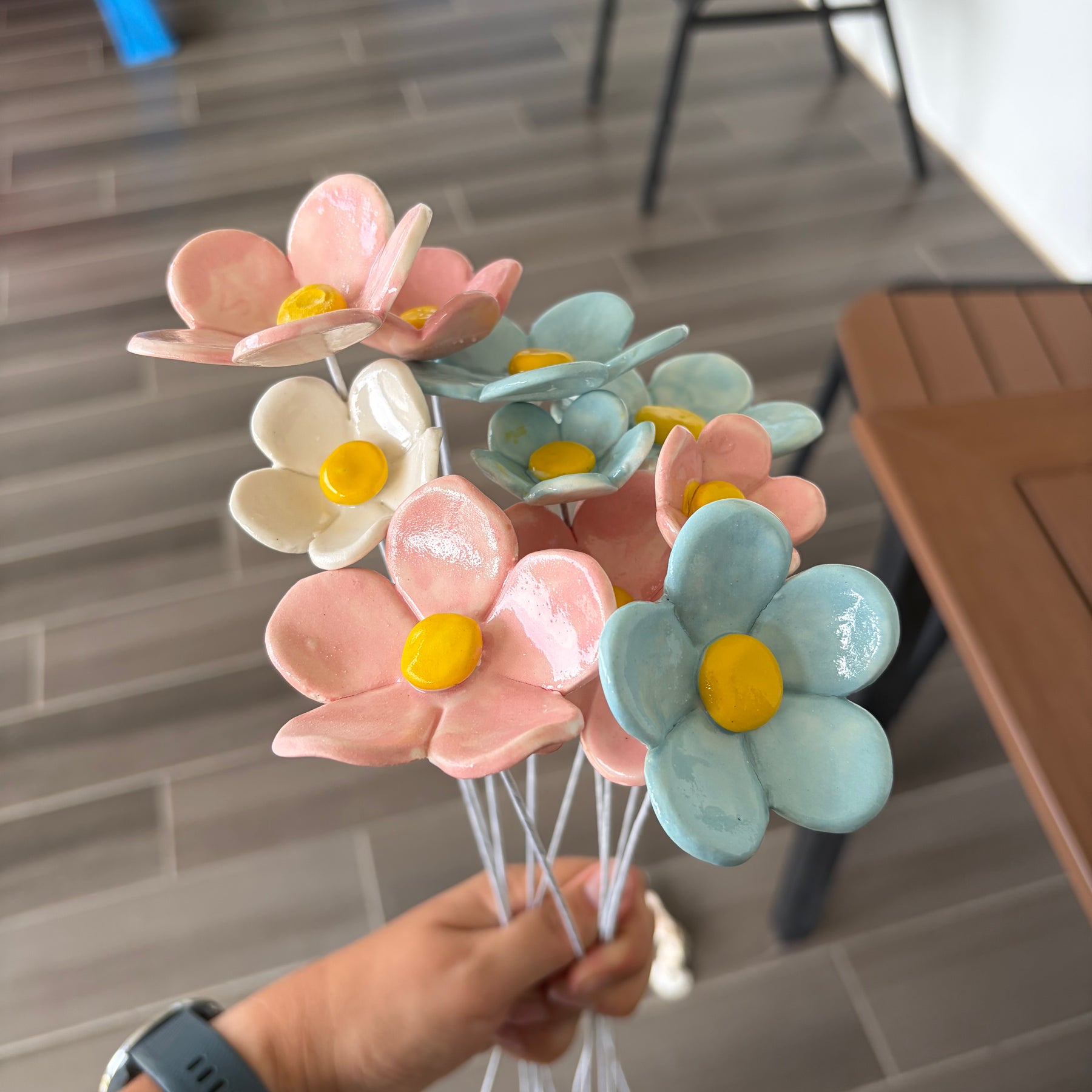 Ceramic Flowers - bunches of seconds!