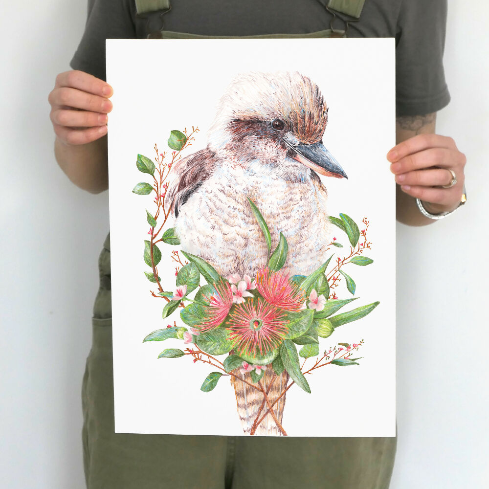 Laughing Kookaburra Art Print