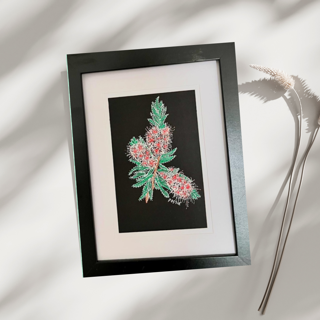 Dot and line art of australian native plants