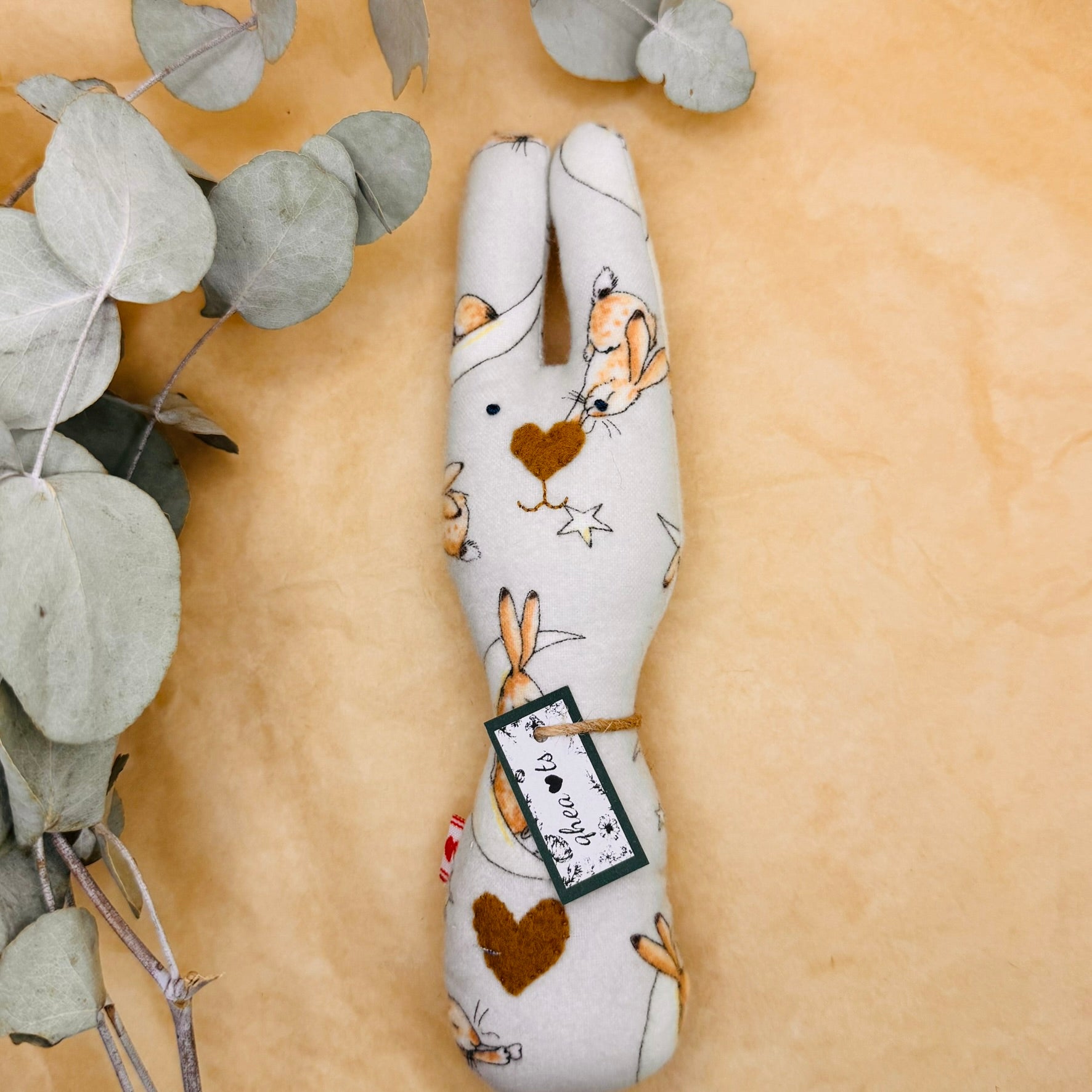 Handmade Bunny Rattle - Lots of options including Liberty