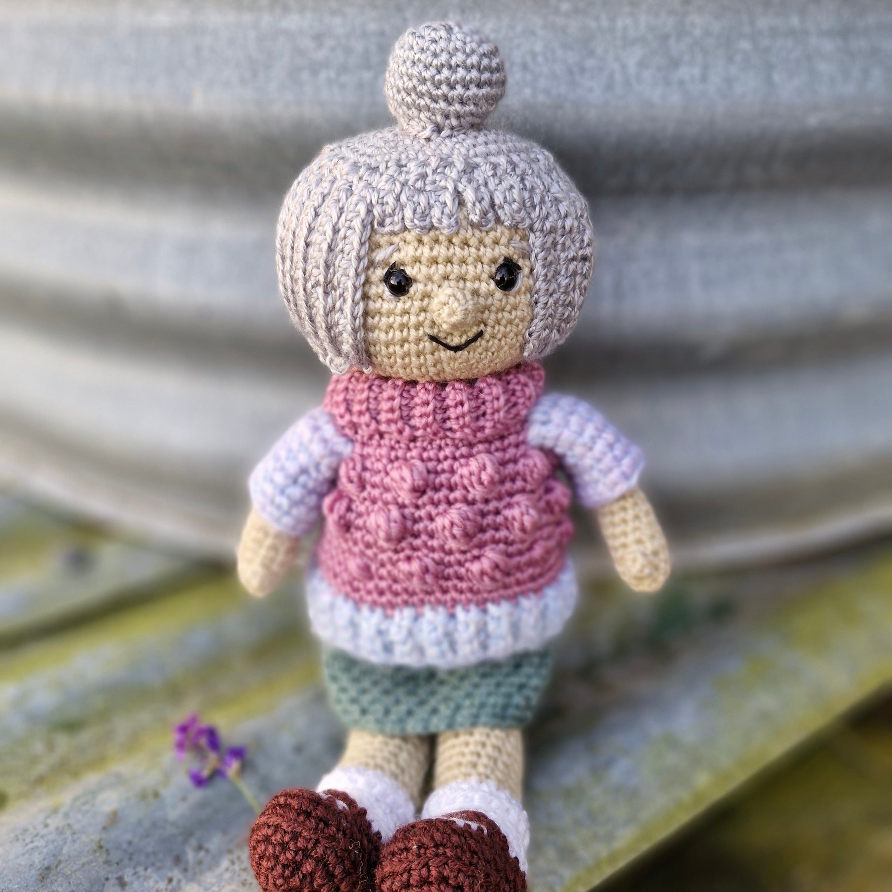 Sweet stitched Granny: The Handmade 'GRANDMA' Doll