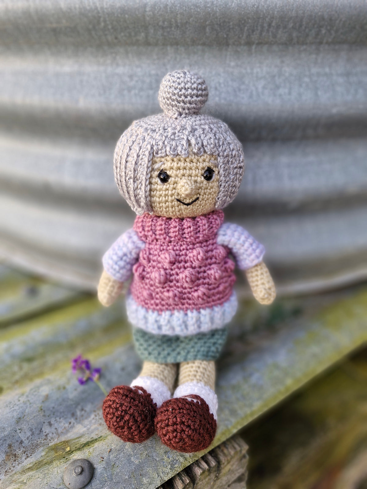 Sweet stitched Granny: The Handmade 'GRANDMA' Doll