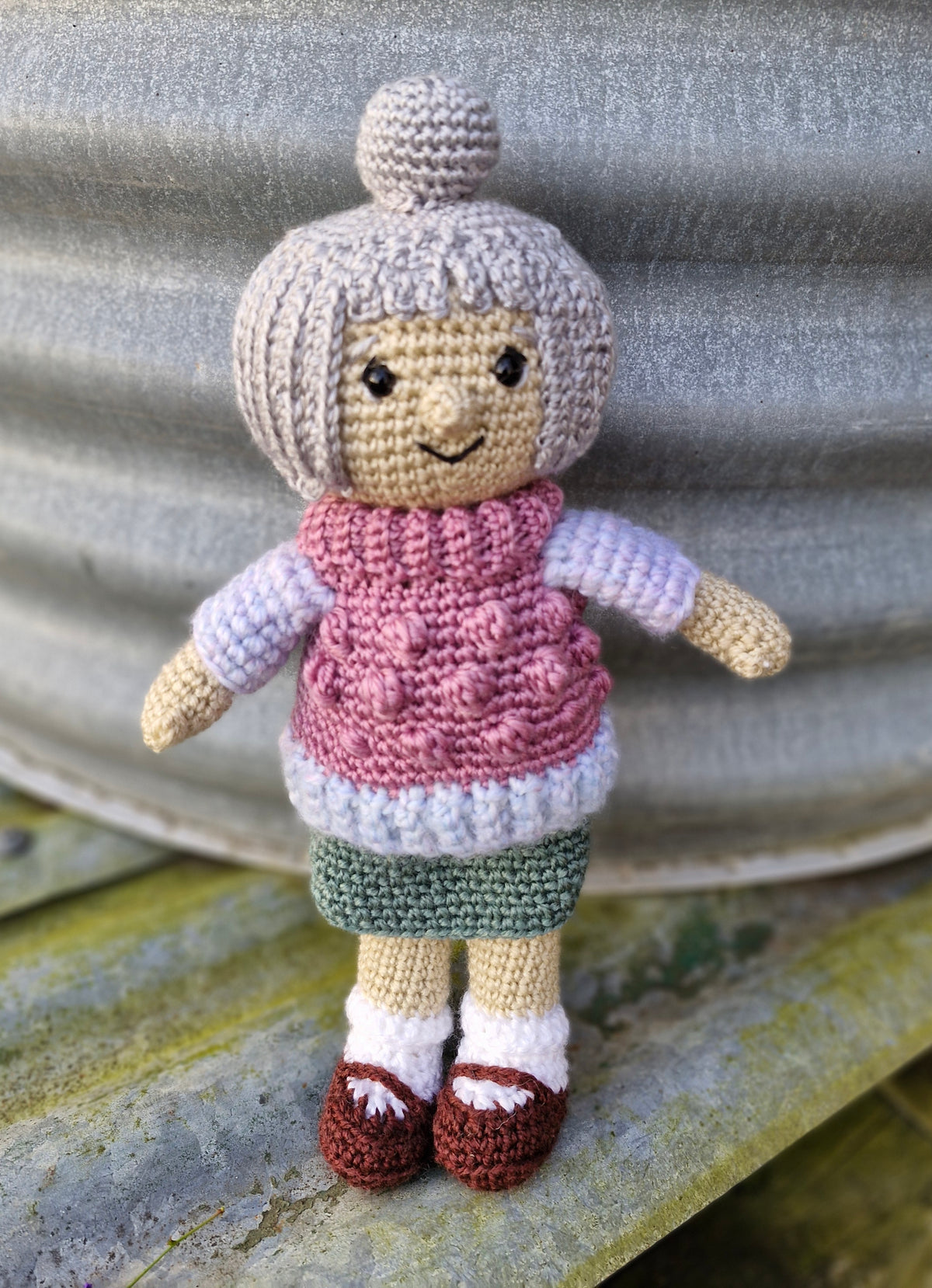 Sweet stitched Granny: The Handmade 'GRANDMA' Doll