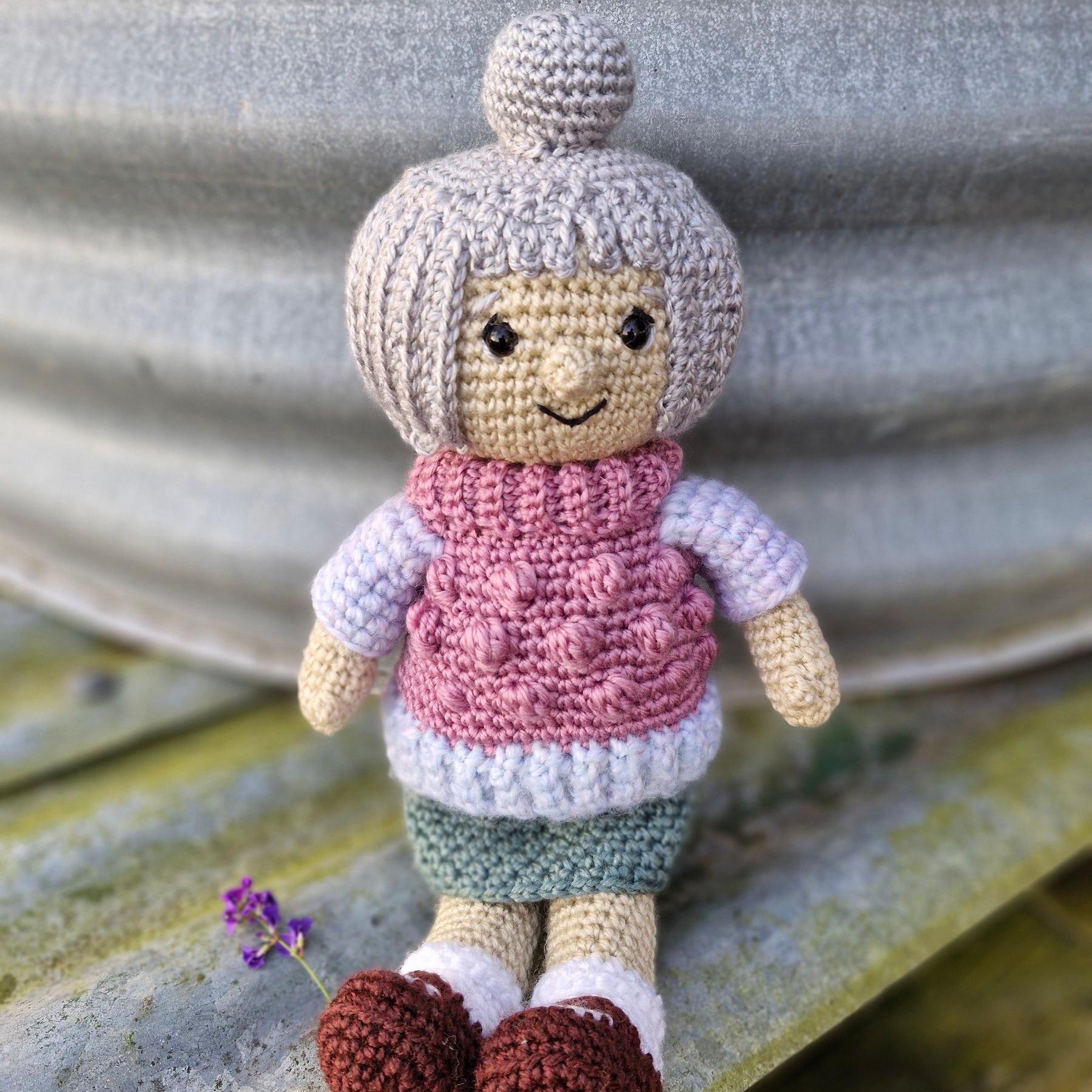 Sweet stitched Granny: The Handmade 'GRANDMA' Doll