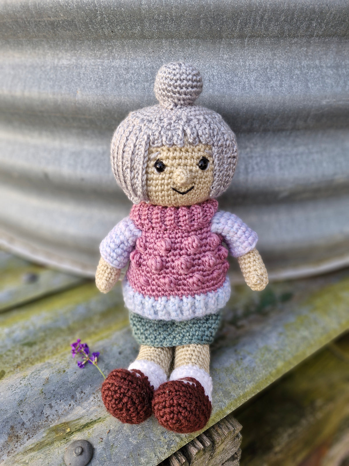 Sweet stitched Granny: The Handmade 'GRANDMA' Doll