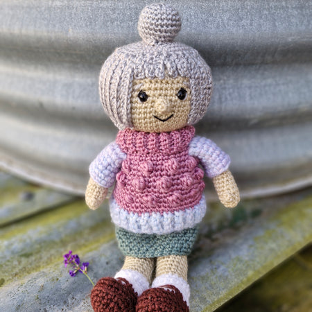 Sweet stitched Granny: The Handmade 'GRANDMA' Doll