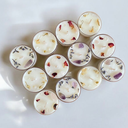 Set of 6 Assorted Crystal Tea Lights