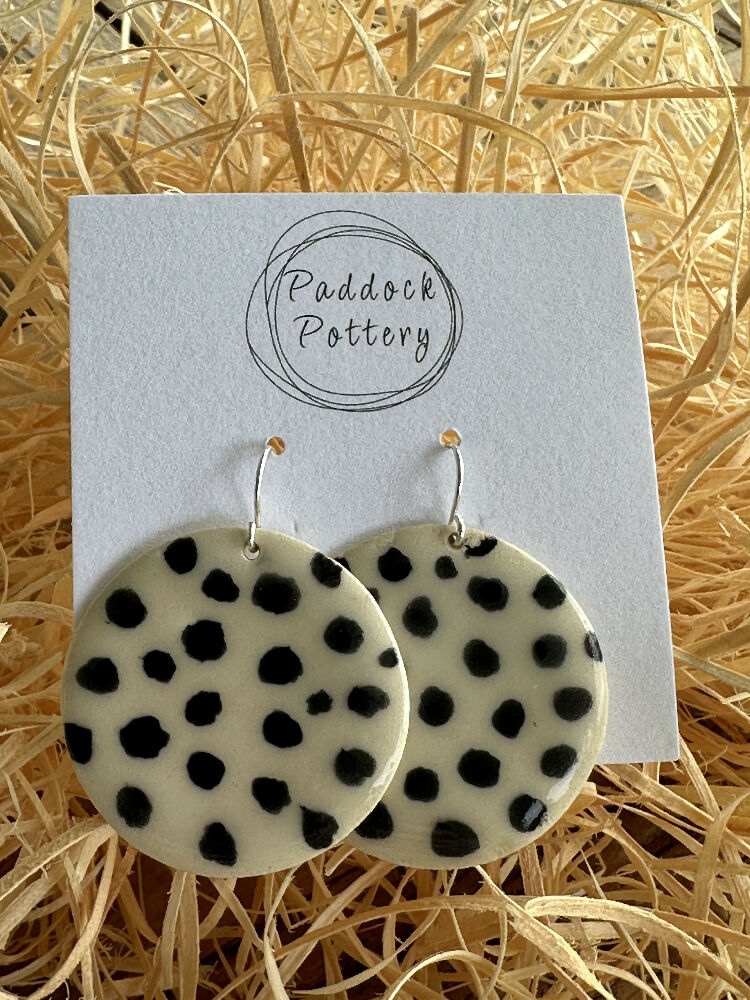 Paddock Pottery - Handmade Ceramic Earrings with Silver French Hook