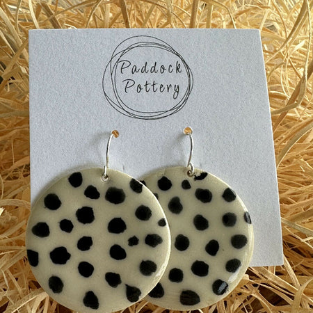 Paddock Pottery - Handmade Ceramic Earrings with Silver French Hook
