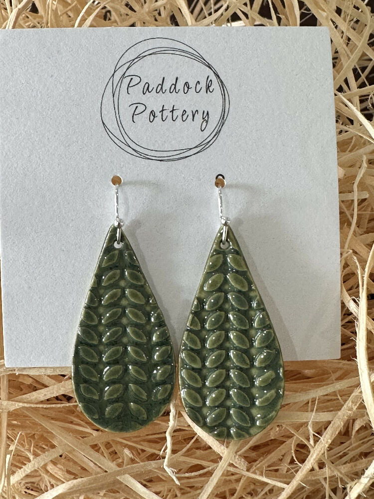 Paddock Pottery - Handmade Earrings with Silver French Hooks