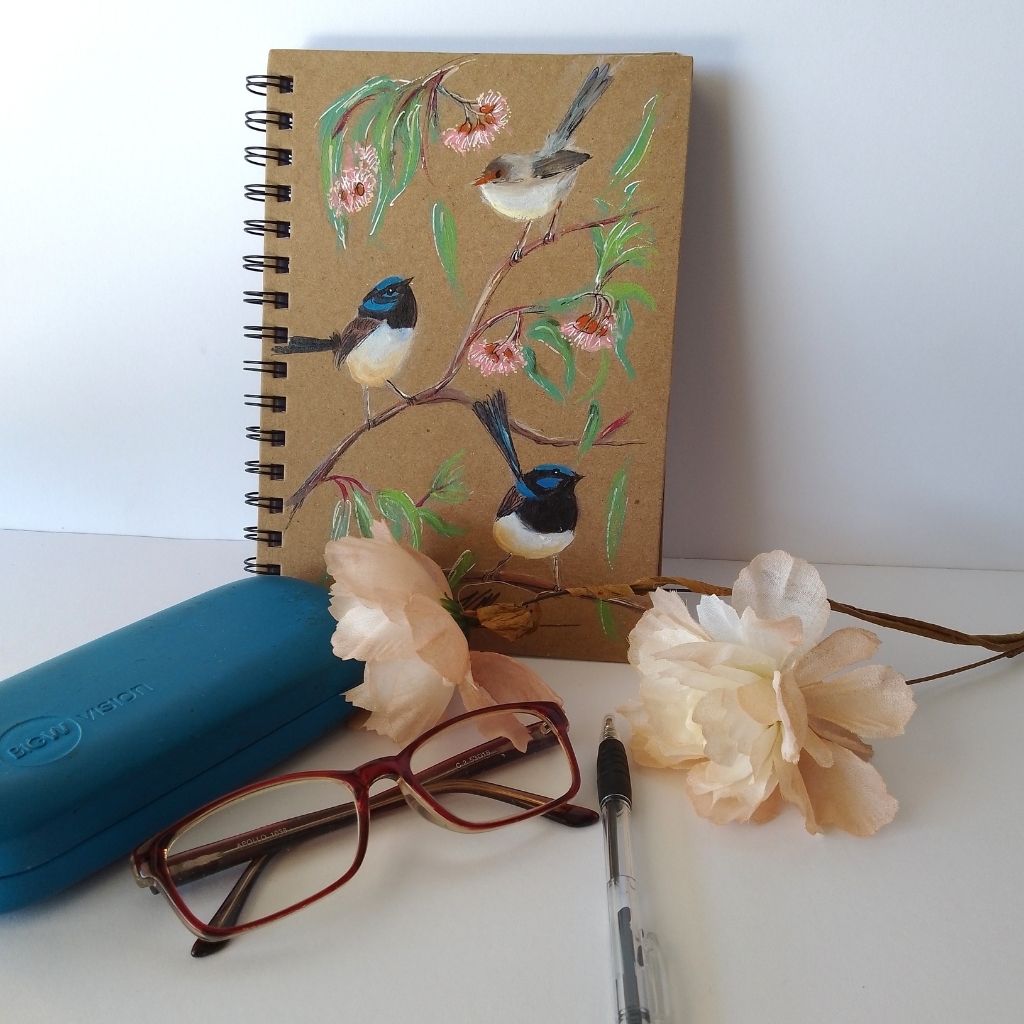 Handpainted Blue Wren Notebook – The Perfect Gift
