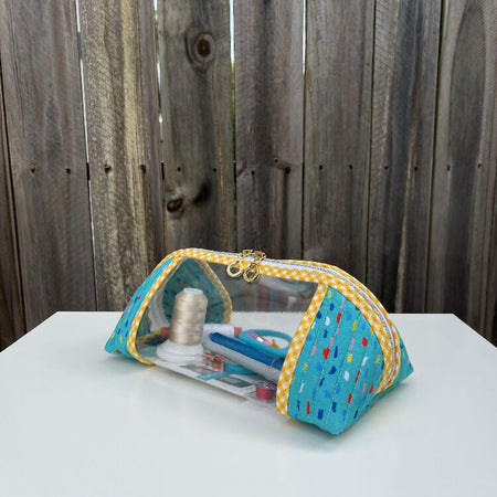 Clearly Trixie pouch - Rain - Bright Teal (Over the Rainbow Collection by Ampersand Design Studio)
