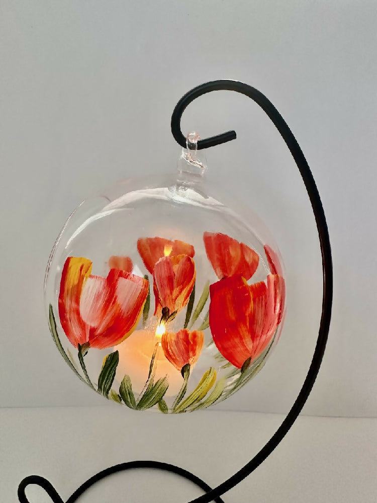 candle holder red tulips3