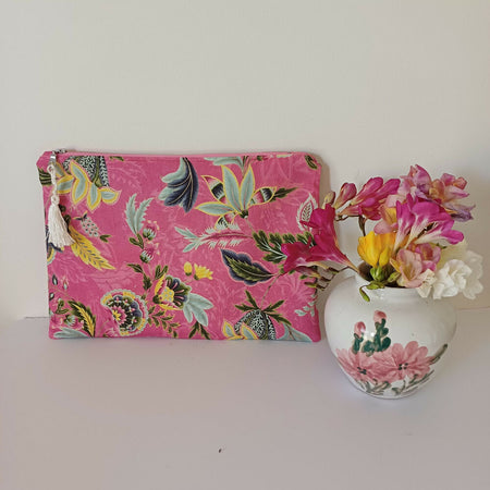 Jacobean Style - Cosmetic Bag - Water Resistant Lining