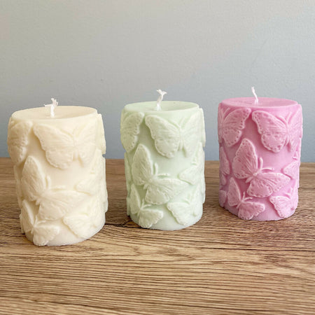 Butterfly Pillar Candle