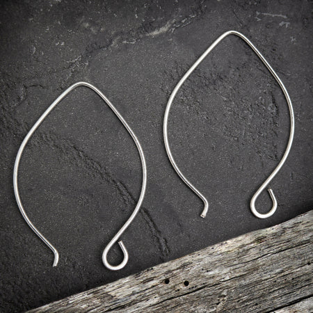 Sterling Silver .925 XL Marquise Hooks