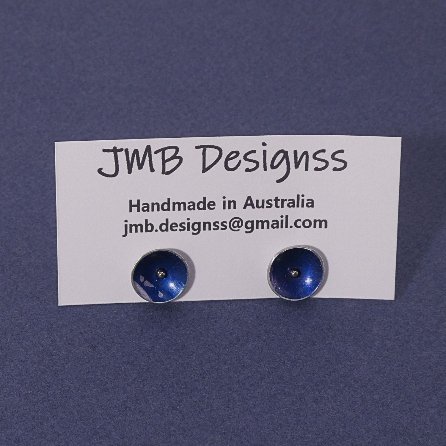 Anodised aluminium stud earrings Aztec Aura Collection