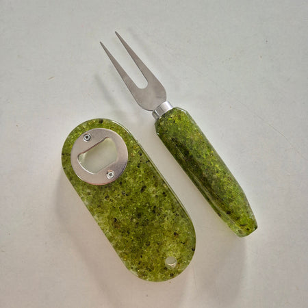 Handmade Resin cheese knife and bottle opener gift sets