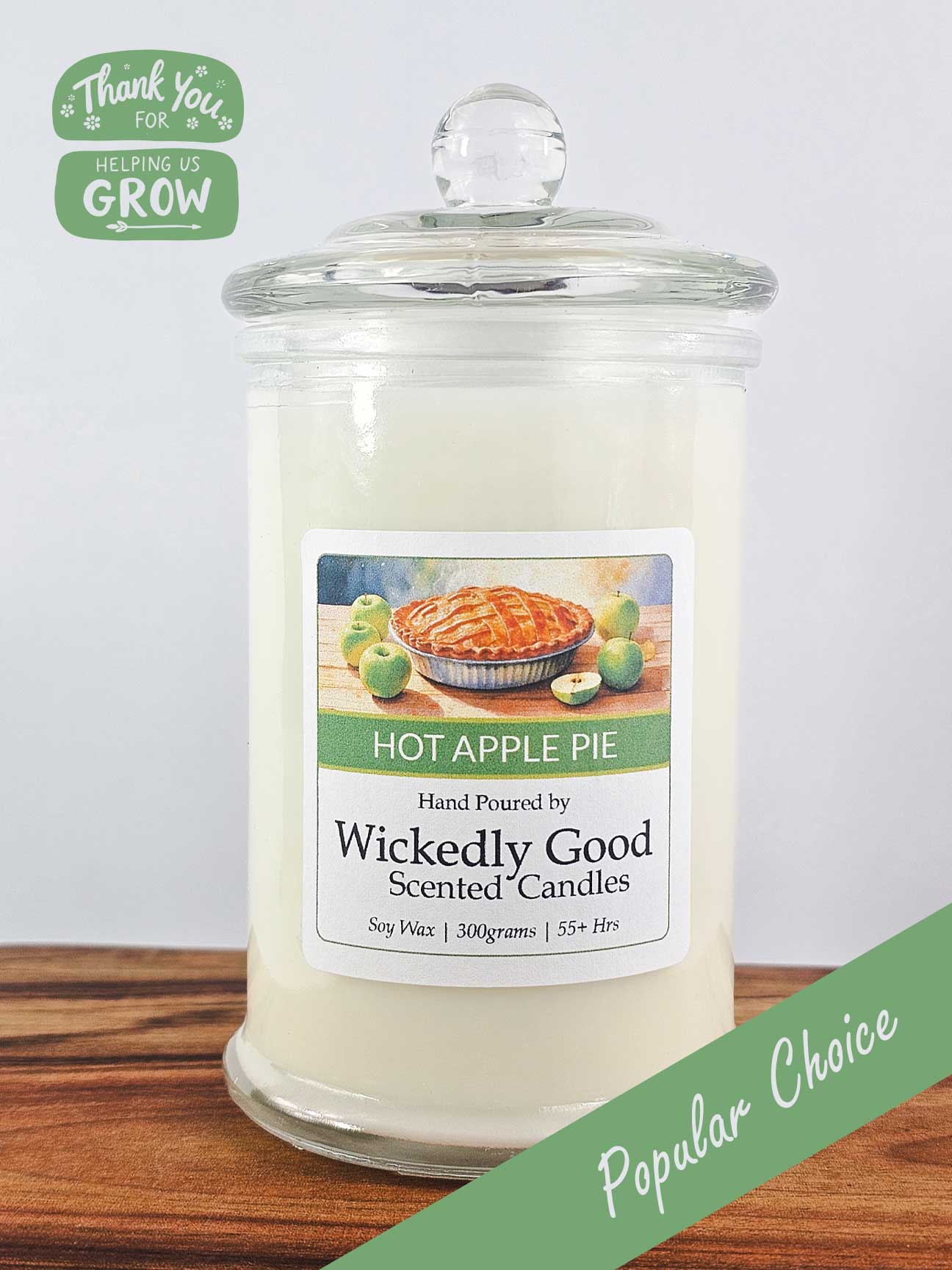 Apple Pie - Soy Wax Candle - Handmade in QLD