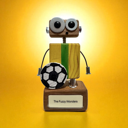 Austin T-12 - Wooden Football/Soccer Robot Trophy (Customisable)