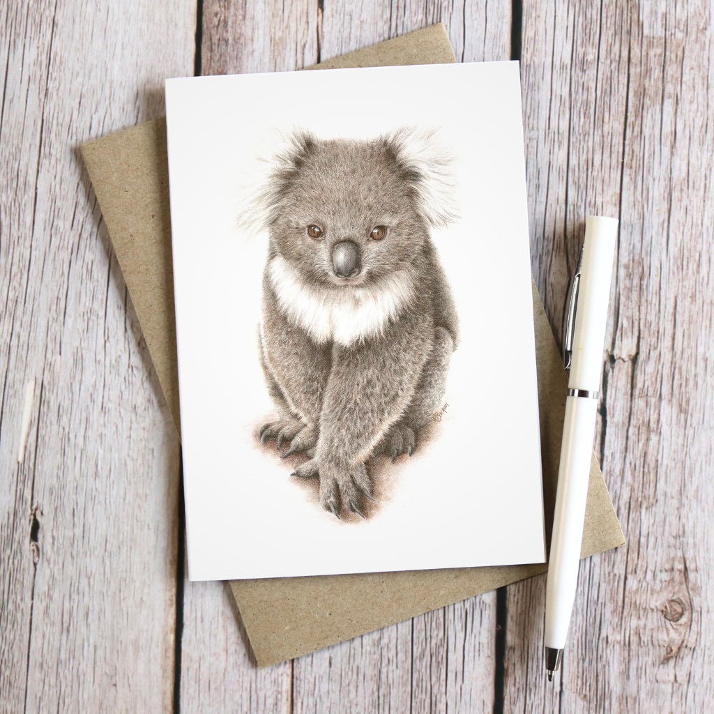 Koala | Blank Greeting Card | Australian Wildlife | Recycled
