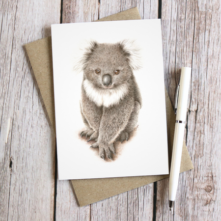 Koala | Blank Greeting Card | Australian Wildlife | Recycled