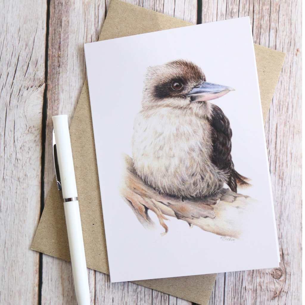 Kookaburra | Blank Greeting Card | Australian Wildlife | Recycled
