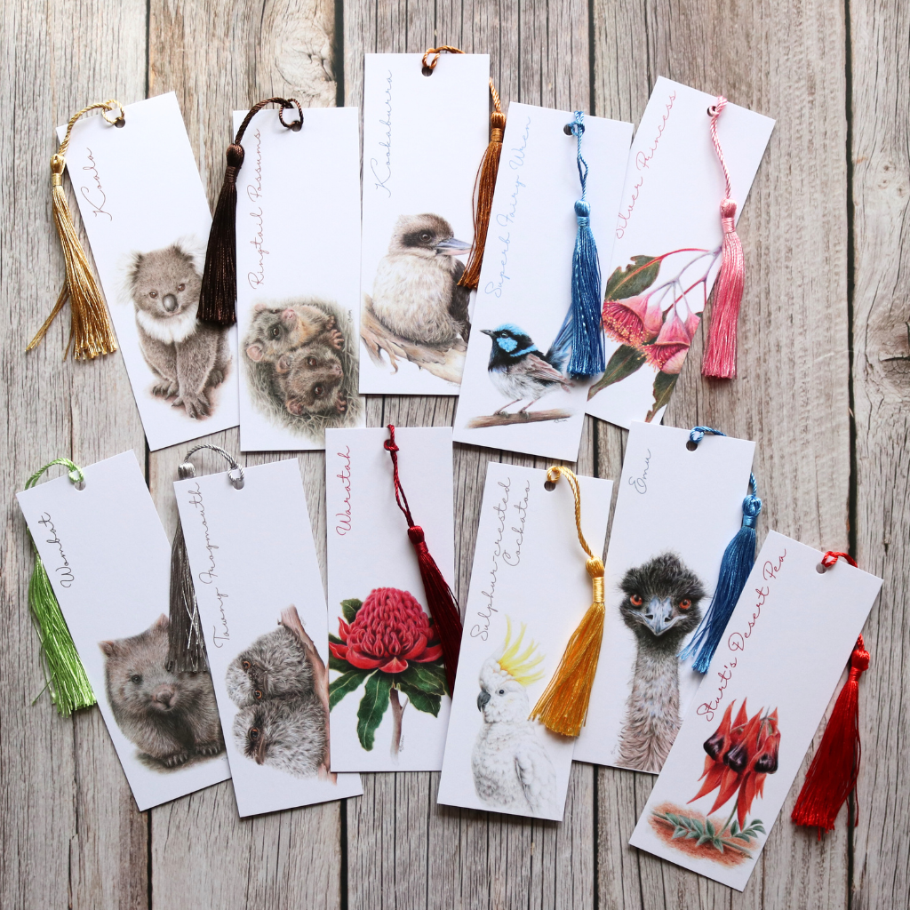Bookmarks | Australian Wildlife and Flowers | Recycled