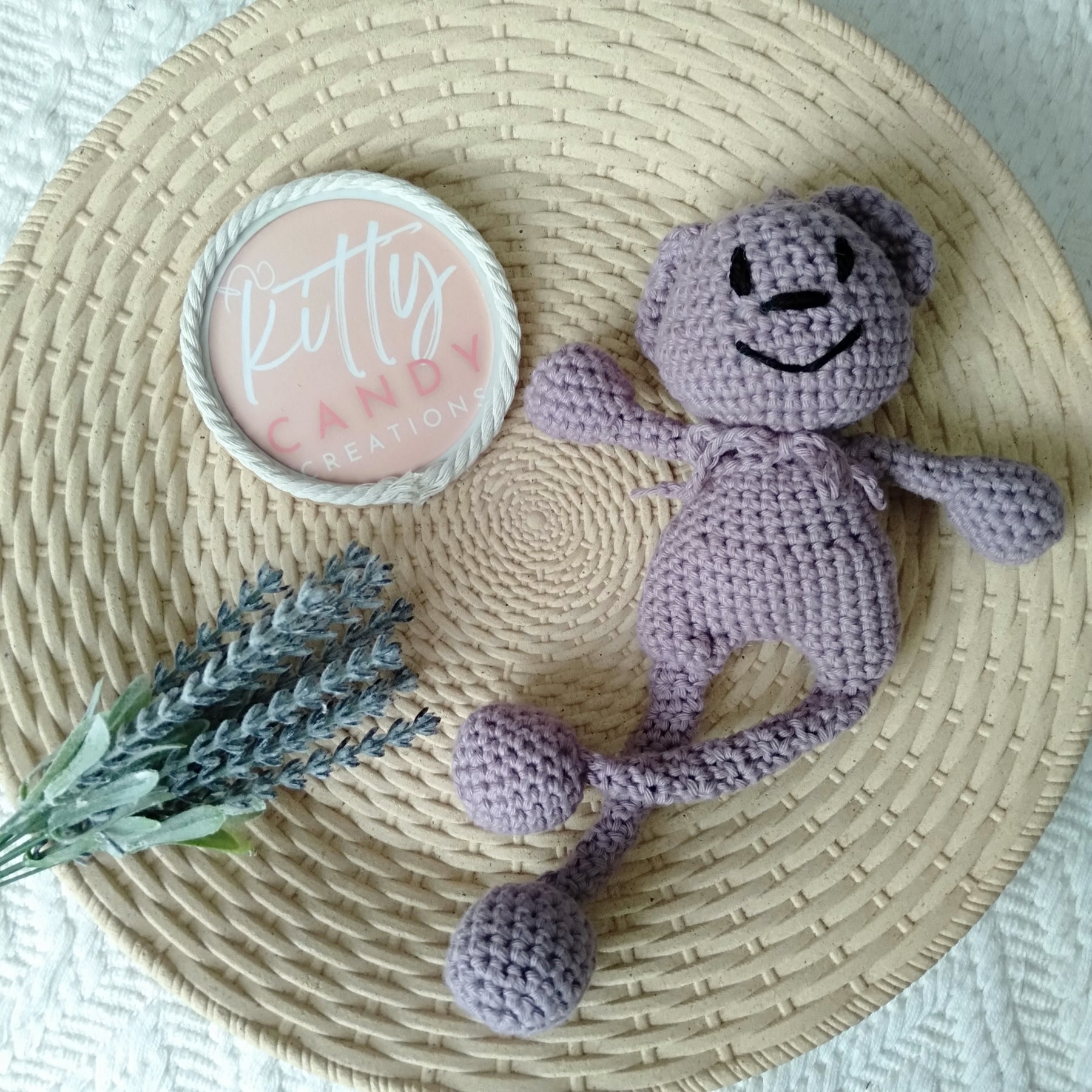 Handmade Crochet Bear Softie - 100% Cotton (multiple colours)