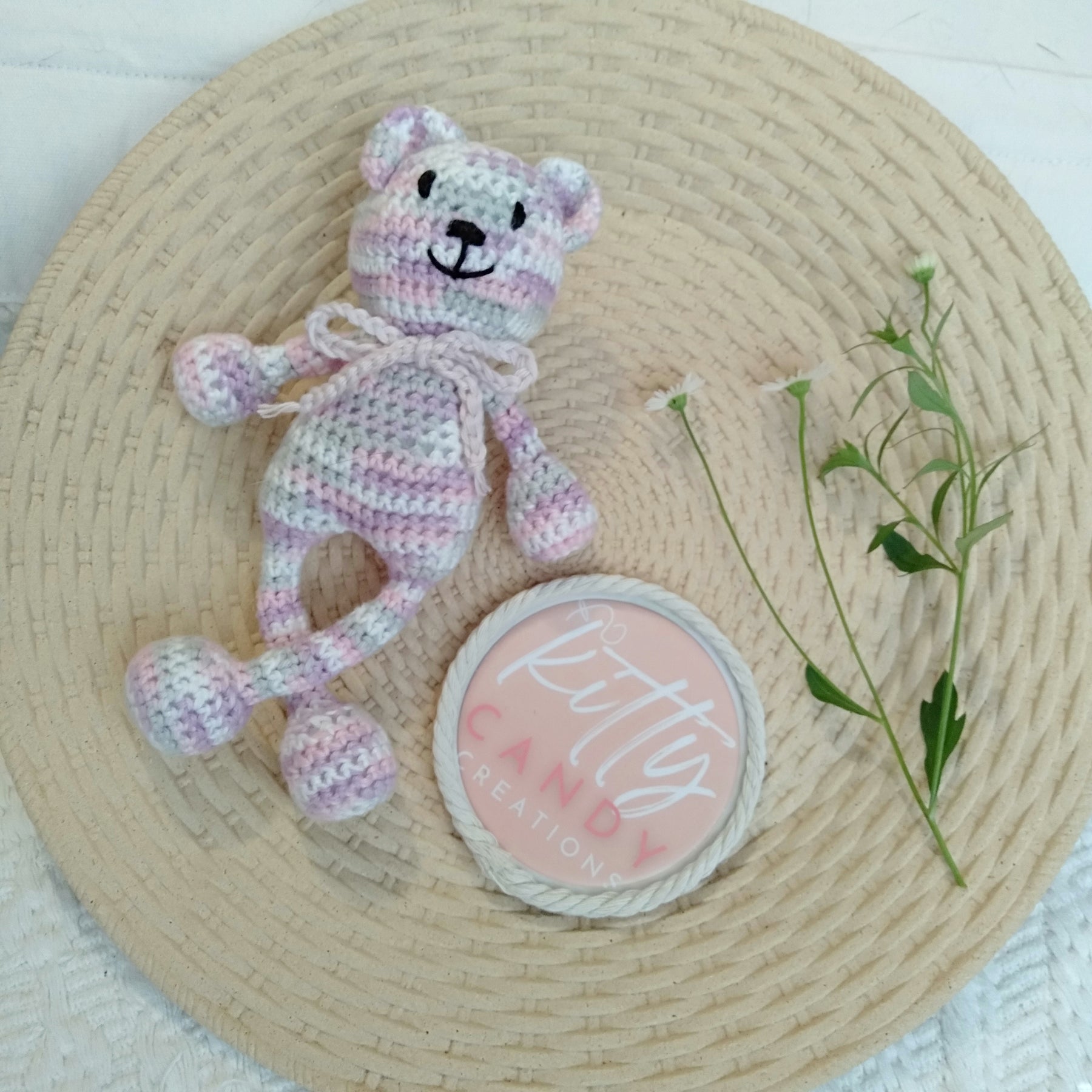Handmade Crochet Bear Softie - 100% Cotton (multiple colours)