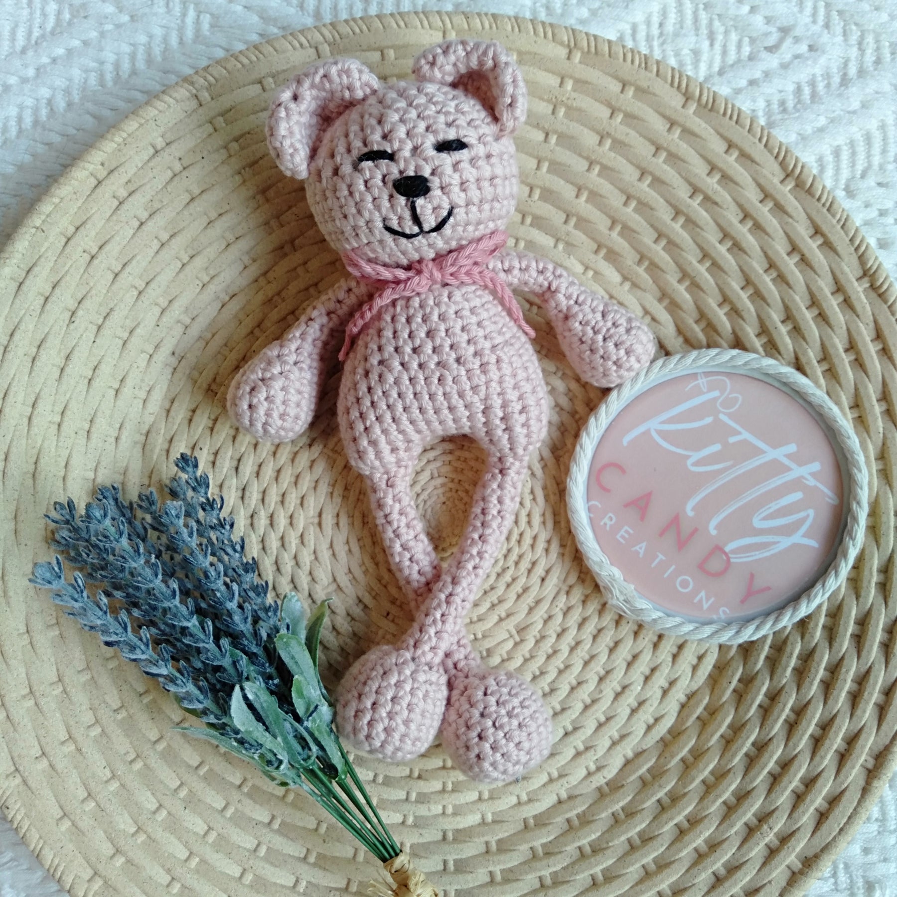 Handmade Crochet Bear Softie - 100% Cotton (multiple colours)