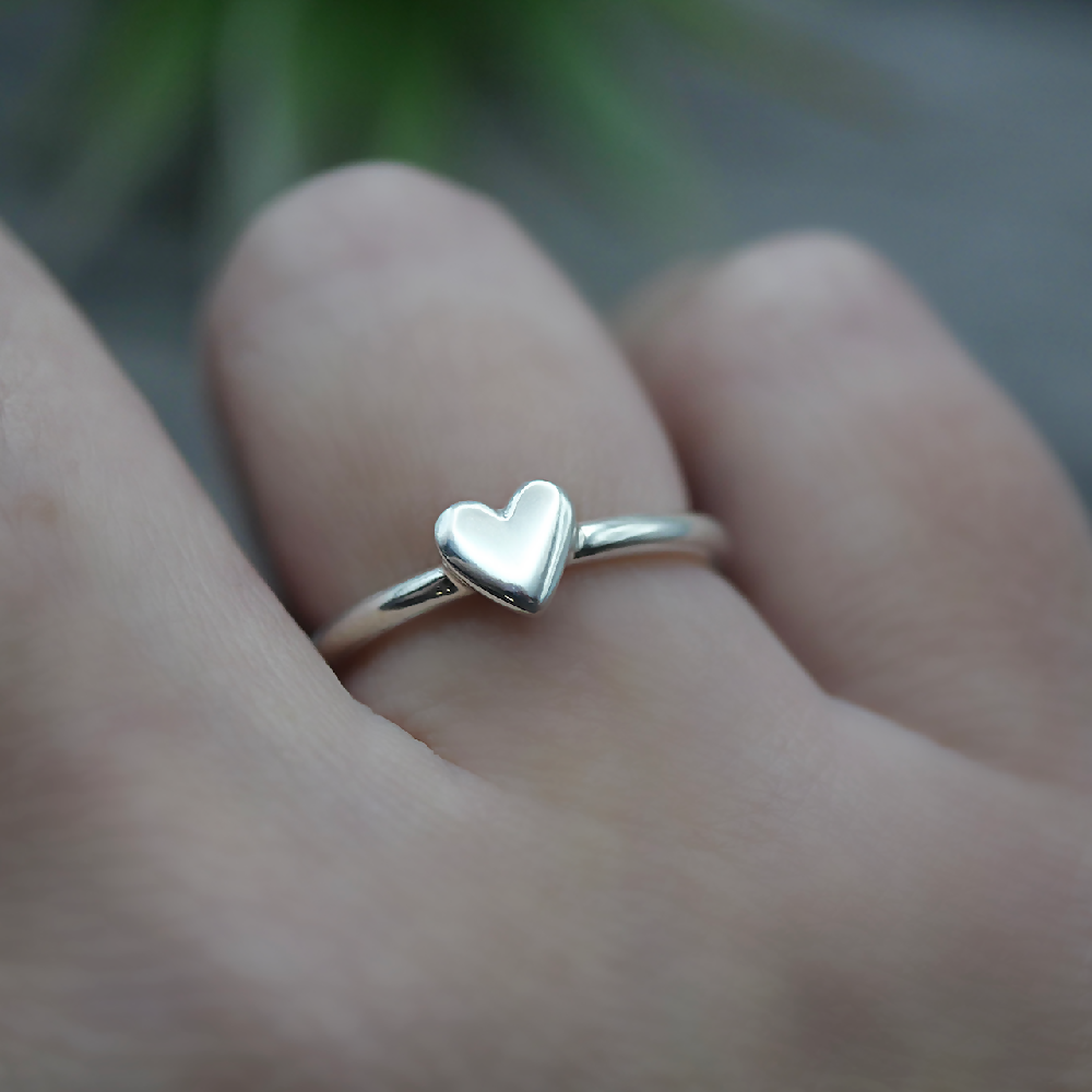 sweetheart ring sterling silver hand sml