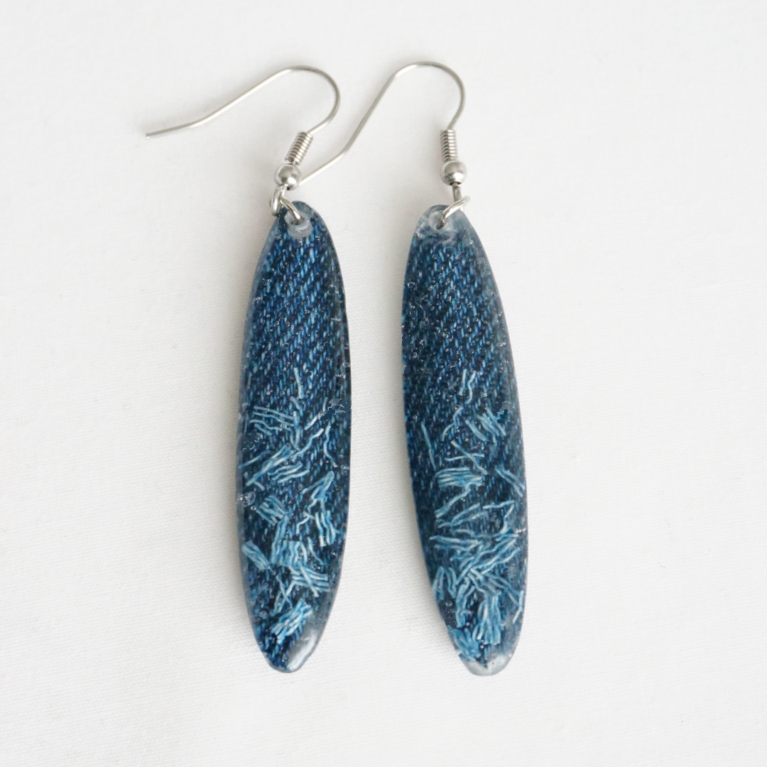 Denim Earrings