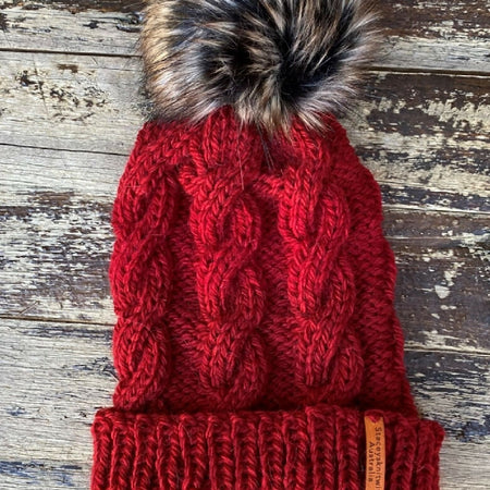DOWNLOAD - Cable Beanie Knitting Pattern, Learn to Knit Beanie