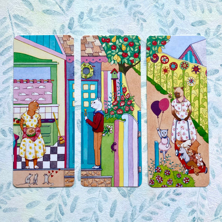 3 Bookmarks for Readers and Cat Lovers - (s2-bsun)