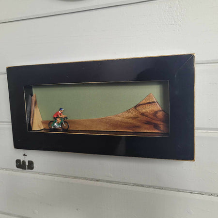 Cyclist rider bicycle in the mountains wall art