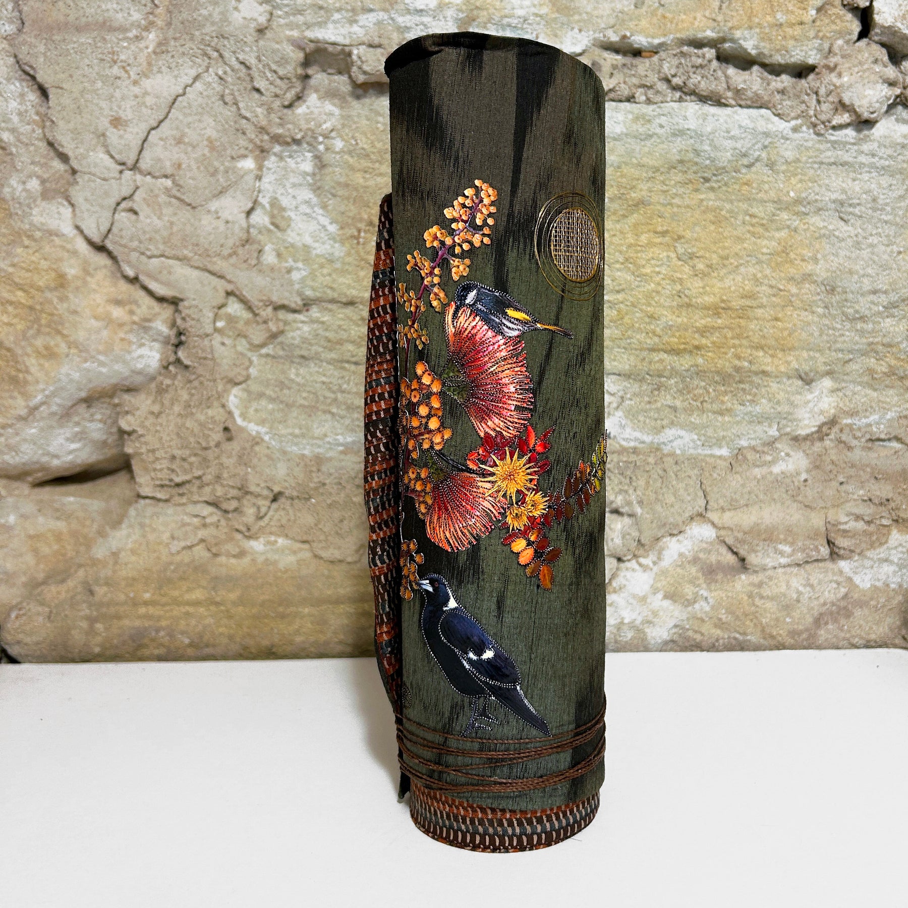 Vase Decorative Buds Flowers & Birds